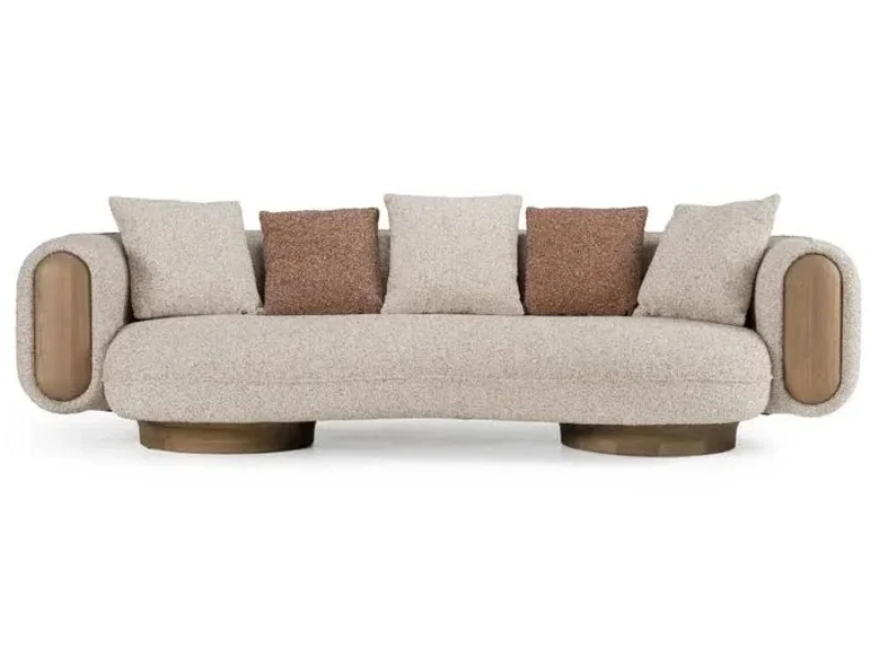 Kabil Luxury Boucle Fabric 3 Seater Sofa (3)