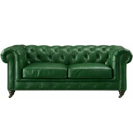 Kabil Modern Classic Design Leatherette Luxury Chester Sofa Set with Button Tufted, Sofa for Living