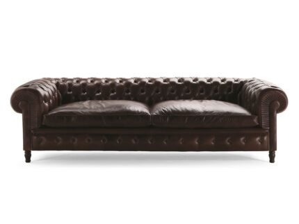Kabil Chester Field 4 Seater Sofa set  Luxury Chesterfield Leatherate Sofa Set, Tufted Sofa